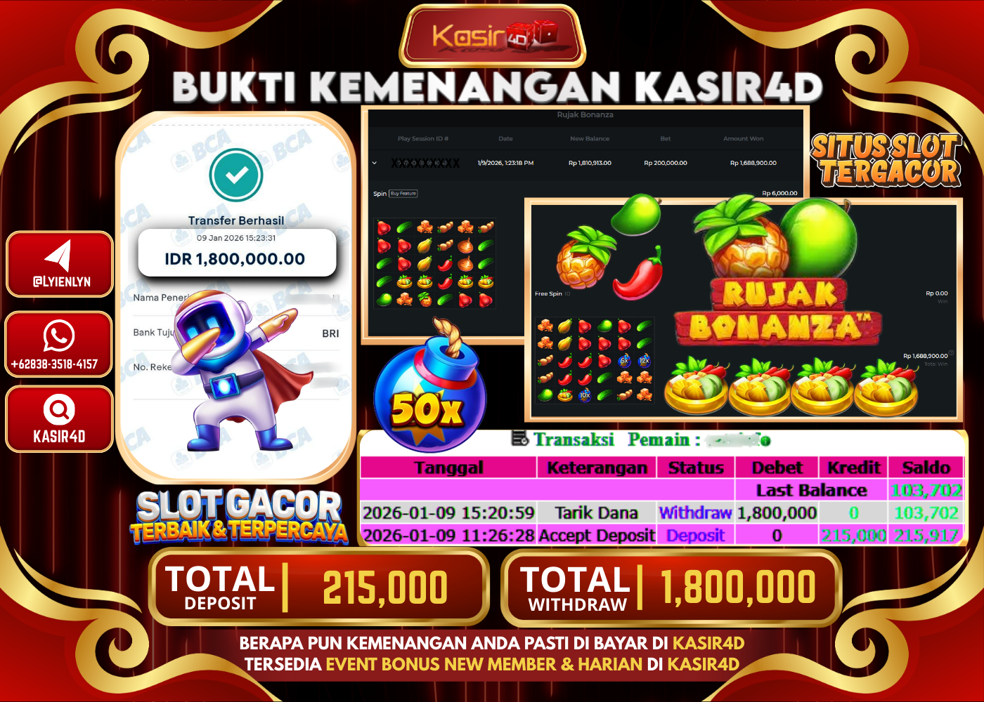 PRAGMATIC PLAY  RUJAK BONANZA  