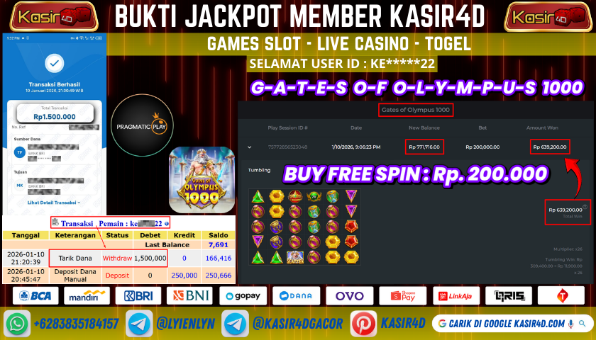 PRAGMATIC PLAY GATES OF OLYMPUS 1000