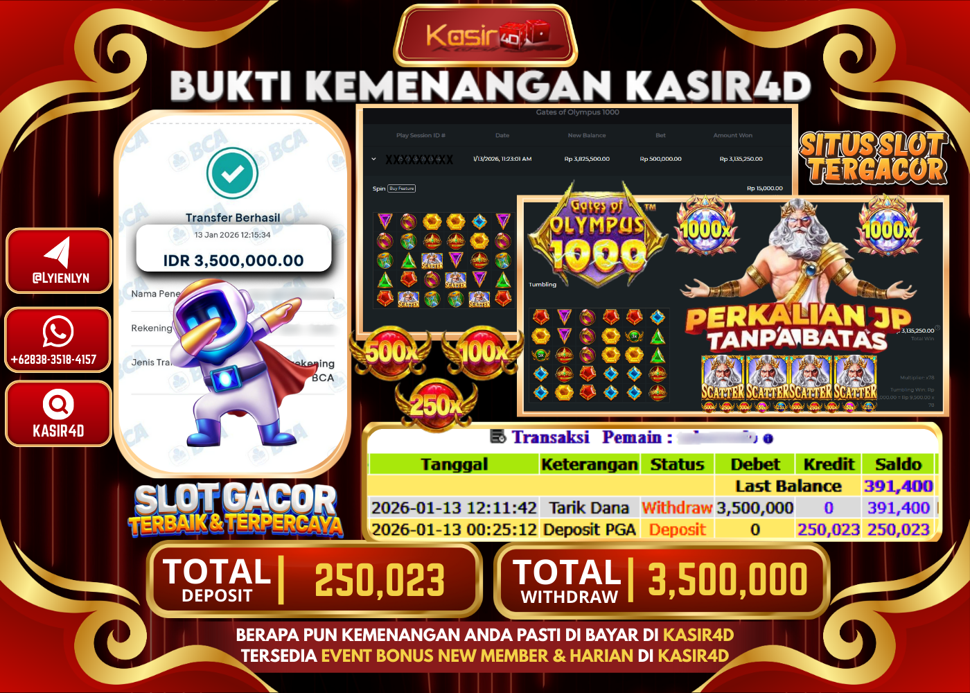 PRAGMATIC PLAY GATES OF OLYMPUS 1000  