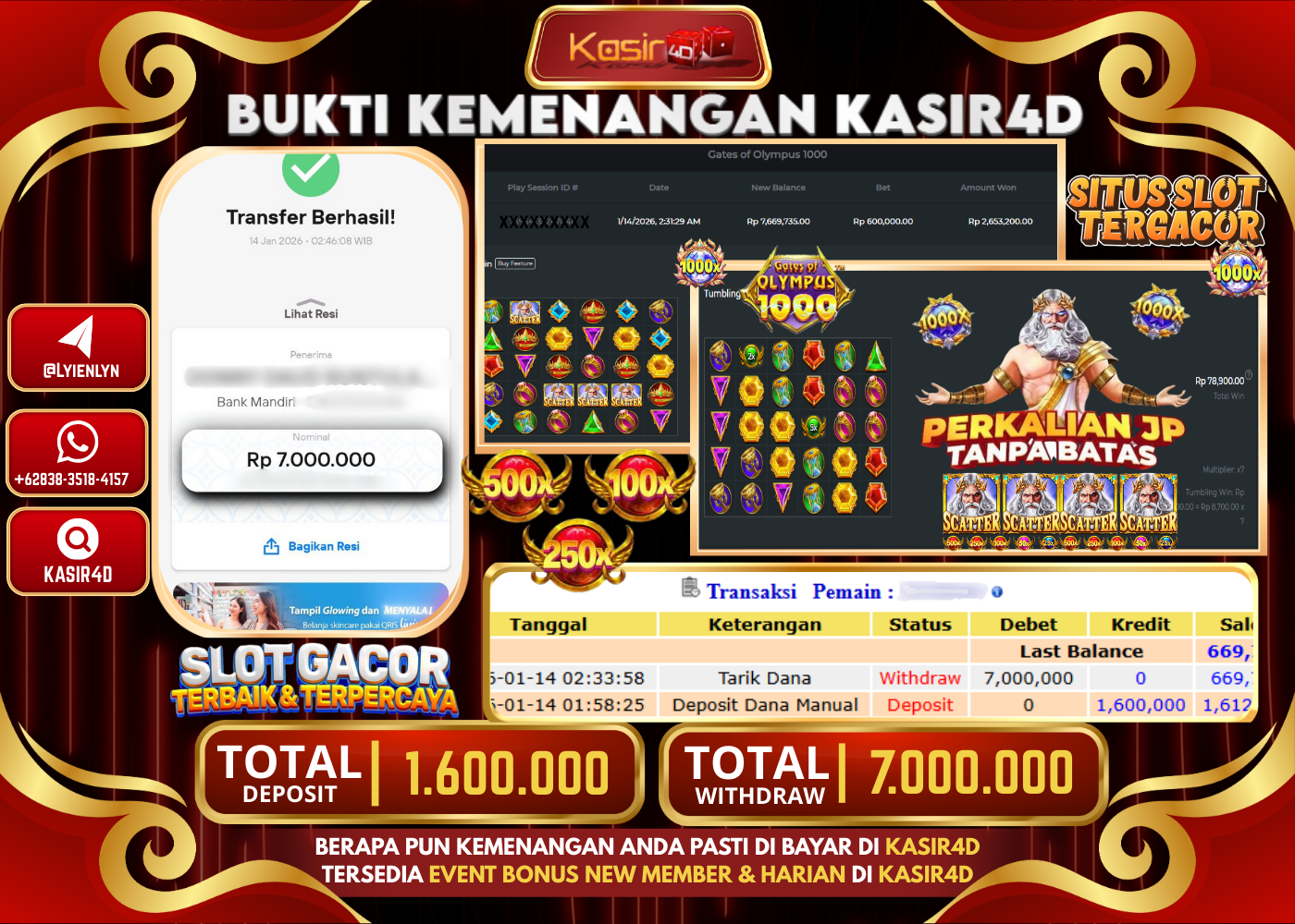 GAME PRAGMATIC PLAY GATES OF OLYMPUS 1000  