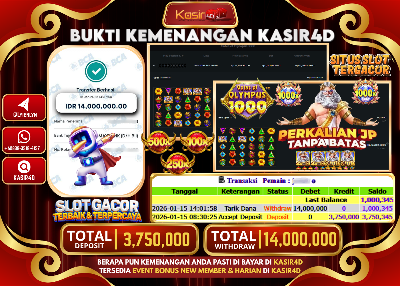 PRAGMATIC PLAY GATES OF OLYMPUS 1000