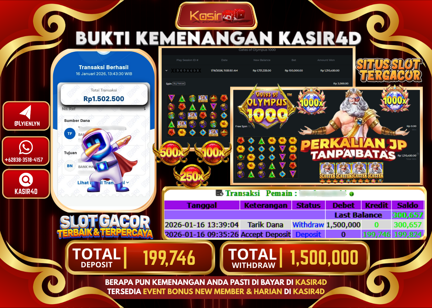 PRAGMATIC PLAY GATES OF OLYMPUS 1000 