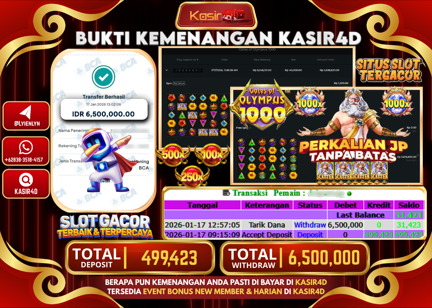 PRAGMATIC PLAY GATES OF OLYMPUS 1000