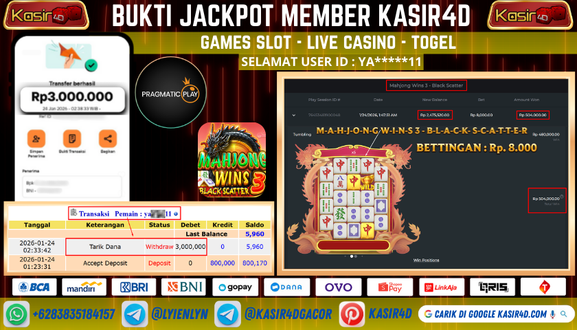 PRAGMATIC PLAY MAHJONG WINS 3 - BLACK SCATTER